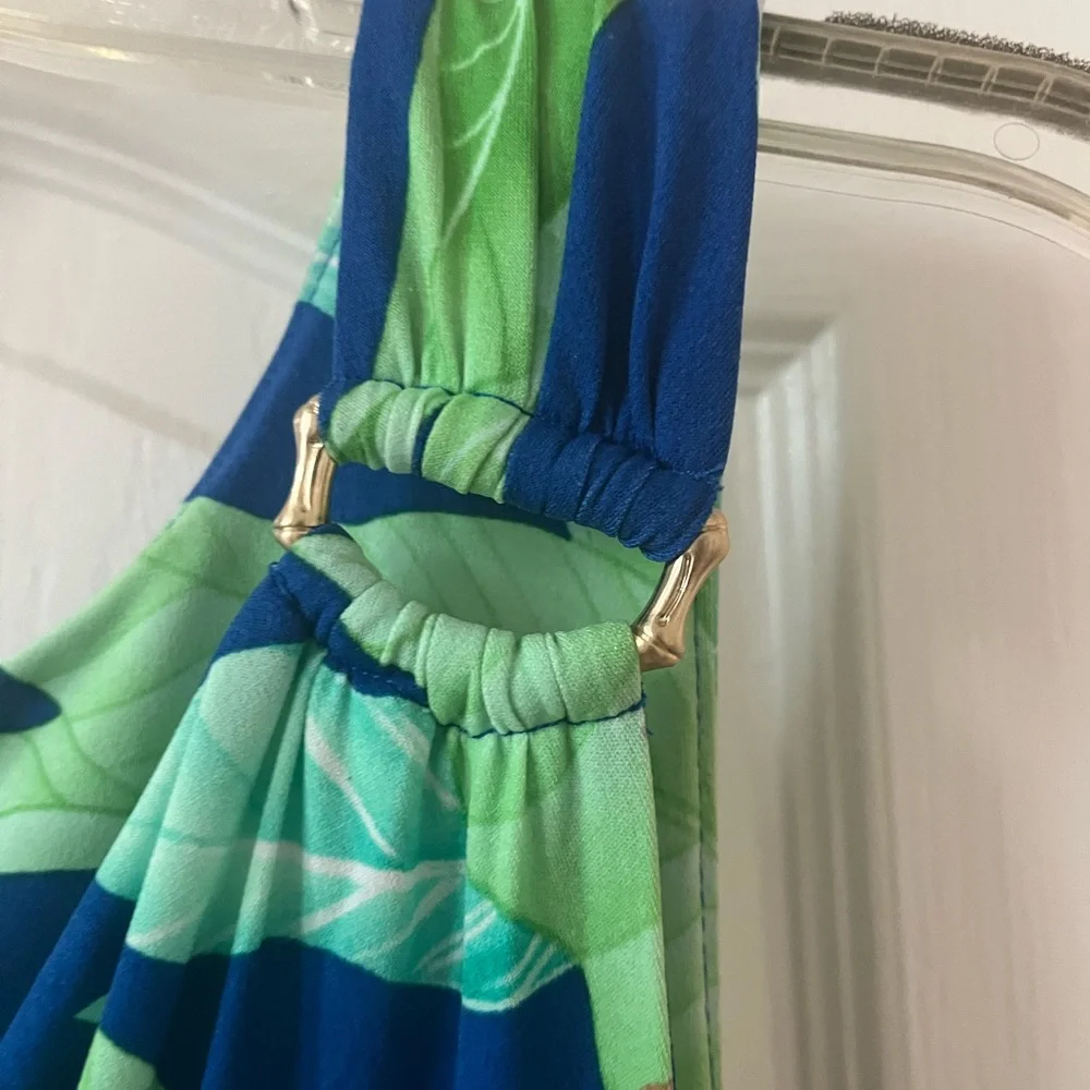 Tommy Bahama Blue and Green Maxi Dress - Picture 2 of 4